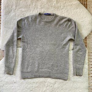 Italian Luxury 100% Cashmere Grey Crewneck Sweater